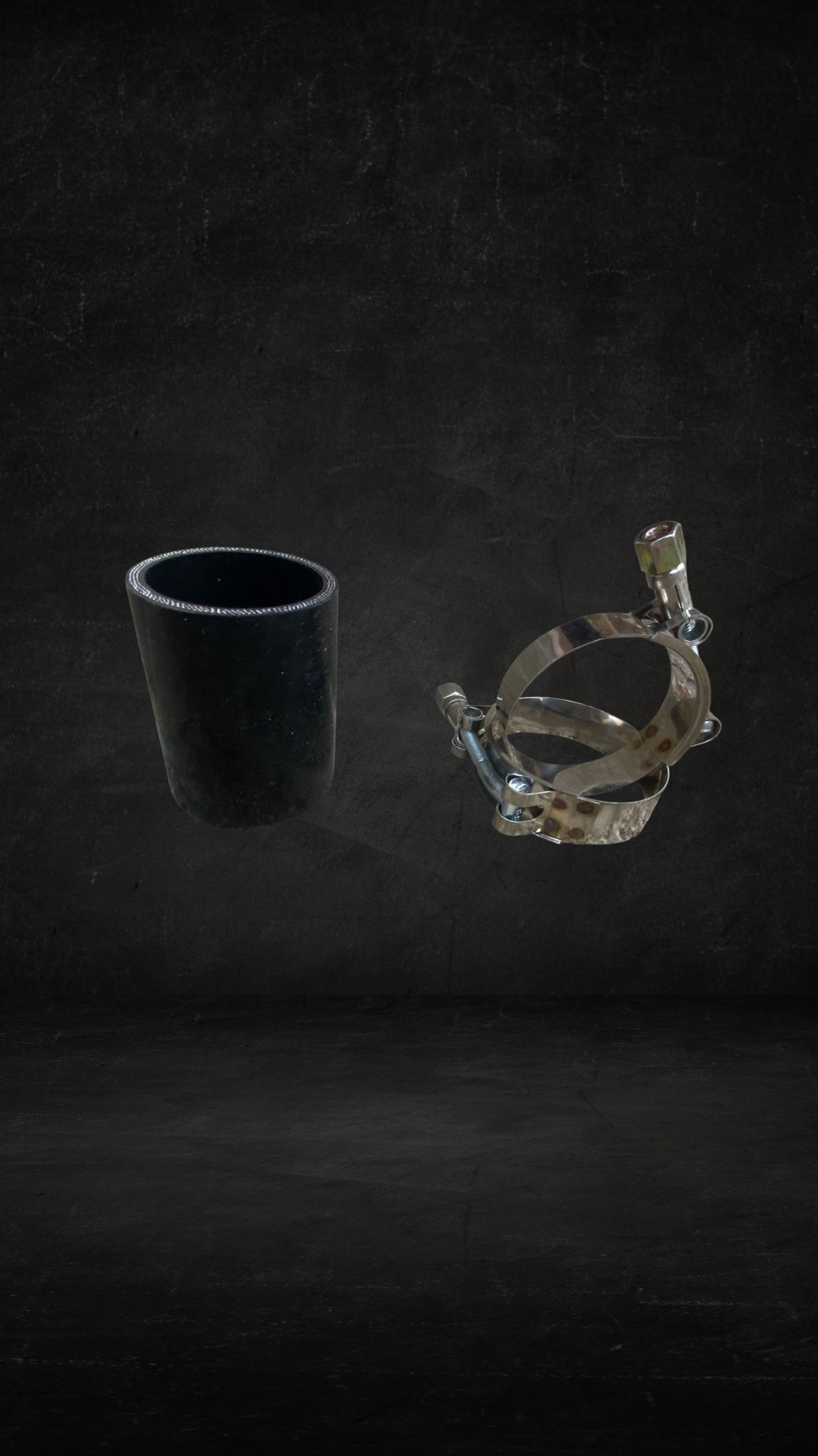 Conector reto de silicon 50mm+abraçadeiras