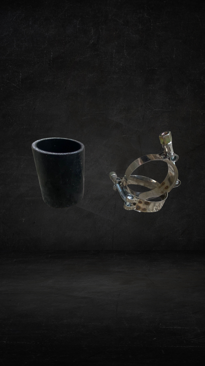 Conector reto de silicon 50mm+abraçadeiras