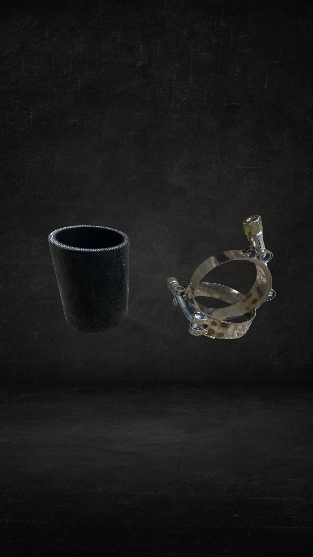 Conector reto de silicon 50mm+abraçadeiras